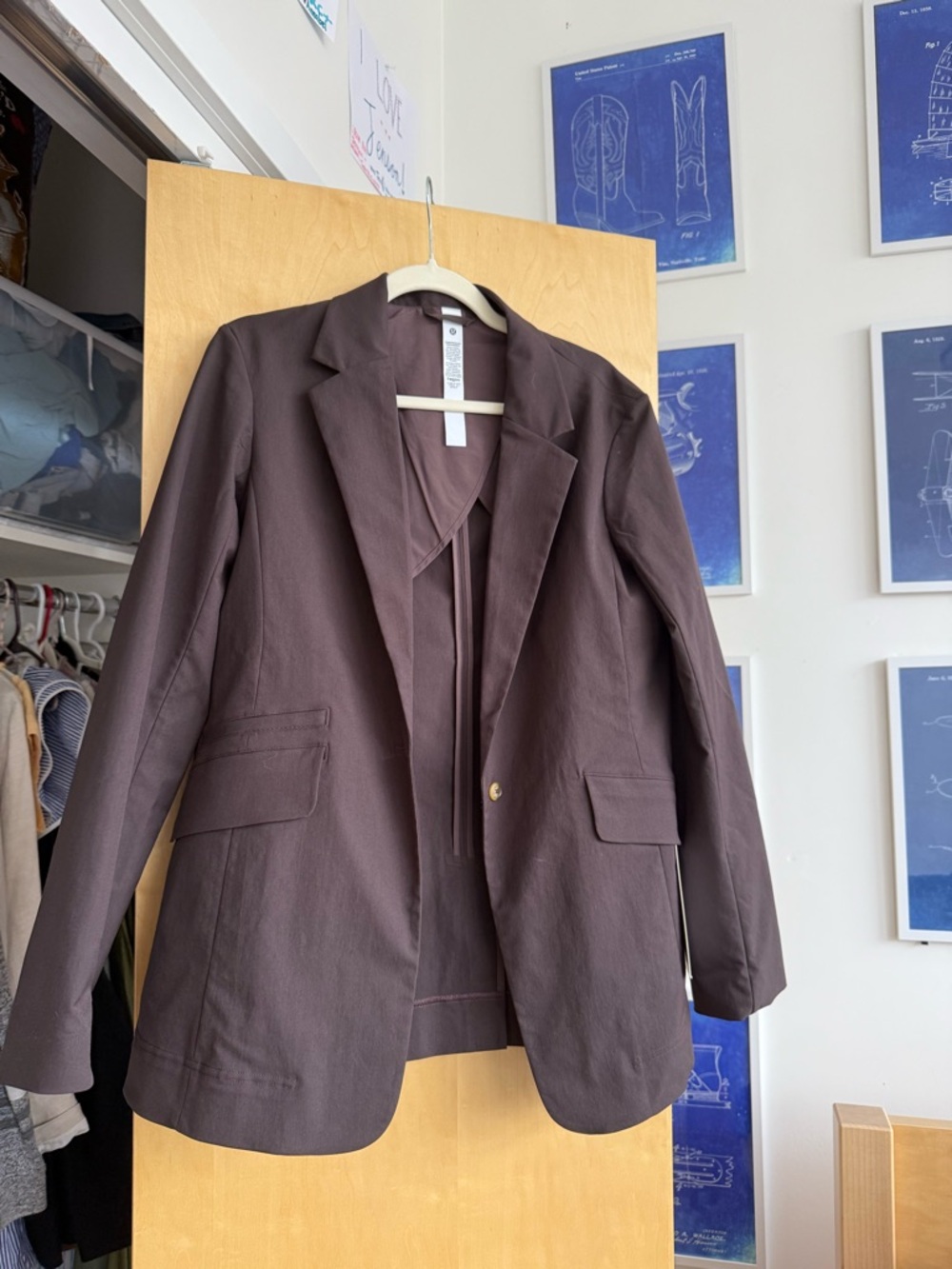 lululemon athletica Men's Brown Blazer Sport Coat
